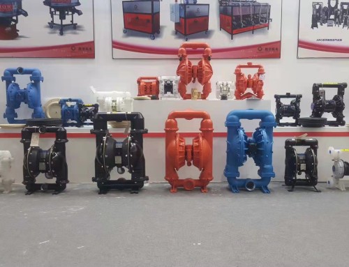 Air operated double diaphragm pump product display