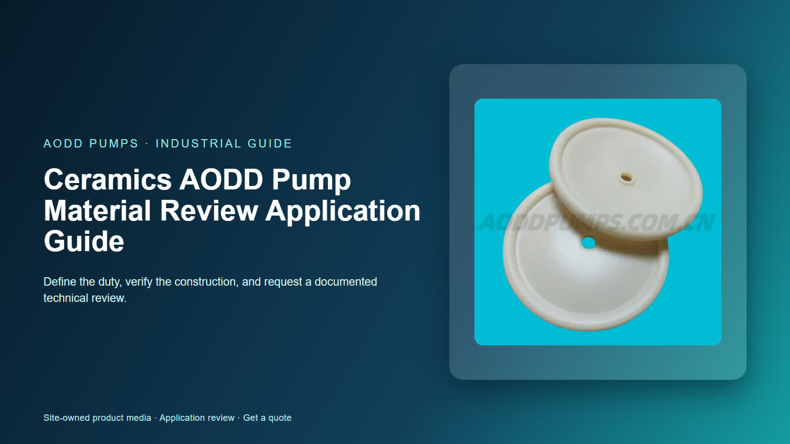 Ceramics AODD Pump Material Review Application Guide
