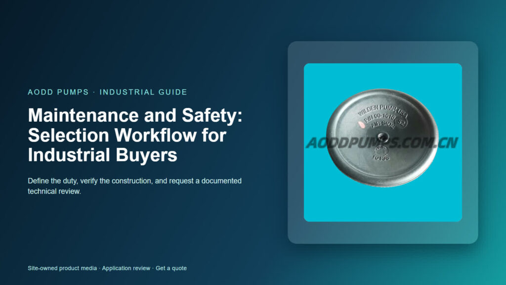 Maintenance and Safety: Selection Workflow for Industrial Buyers