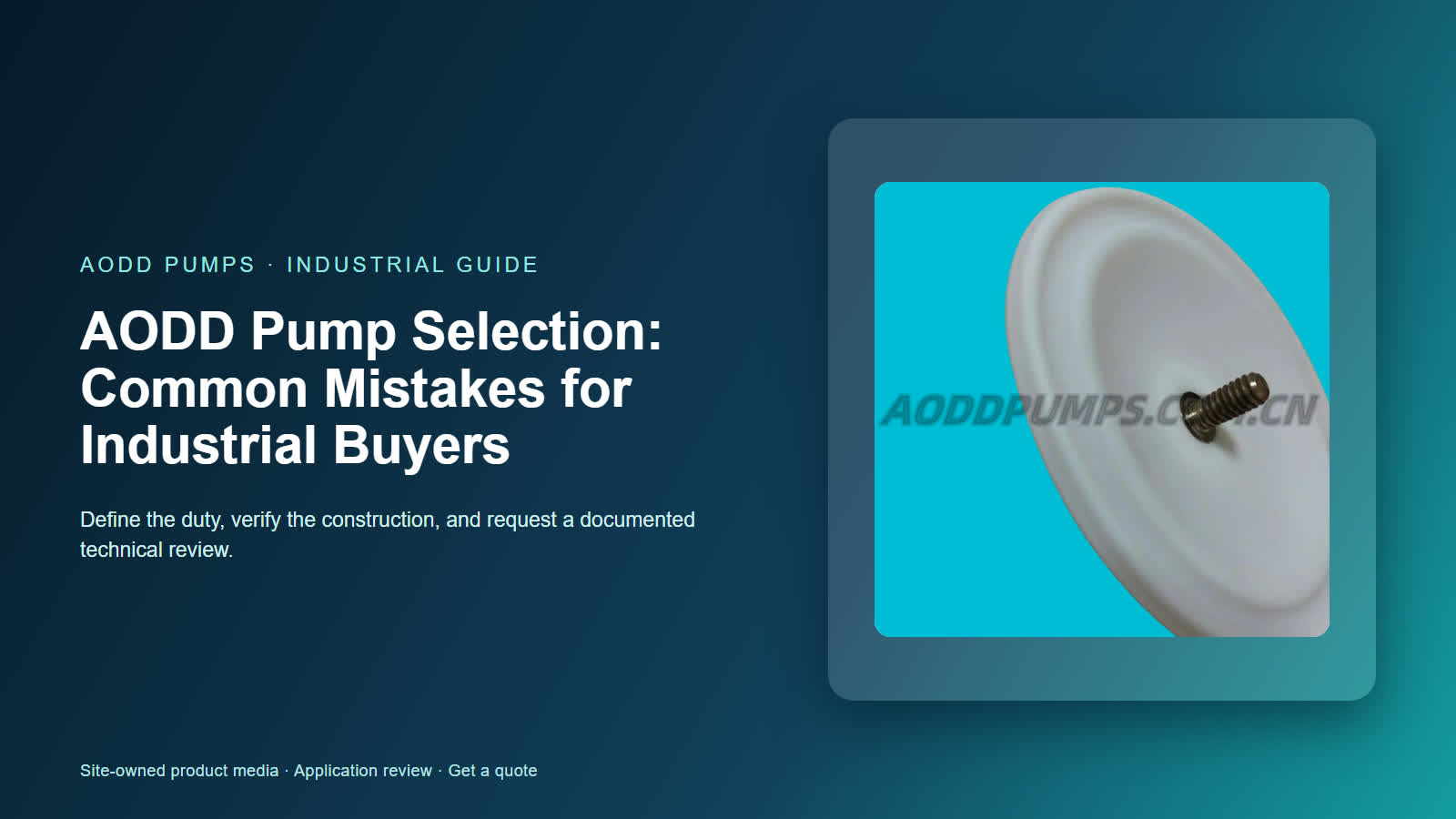 AODD Pump Selection: Common Mistakes for Industrial Buyers