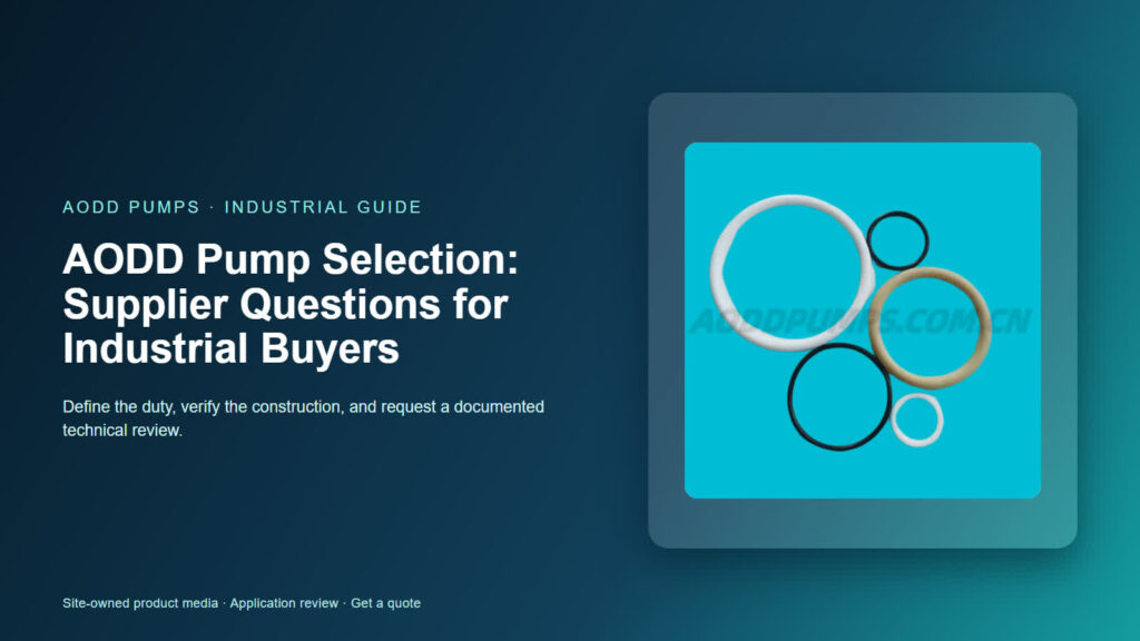 AODD Pump Selection: Supplier Questions for Industrial Buyers