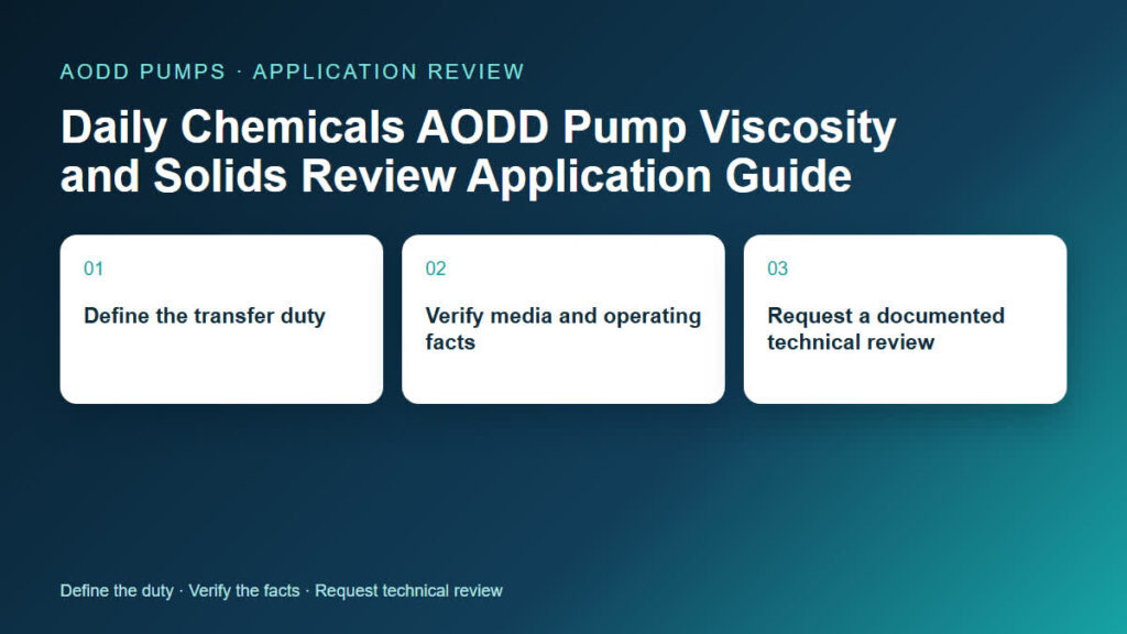 Daily Chemicals AODD Pump Viscosity and Solids Review Application Guide