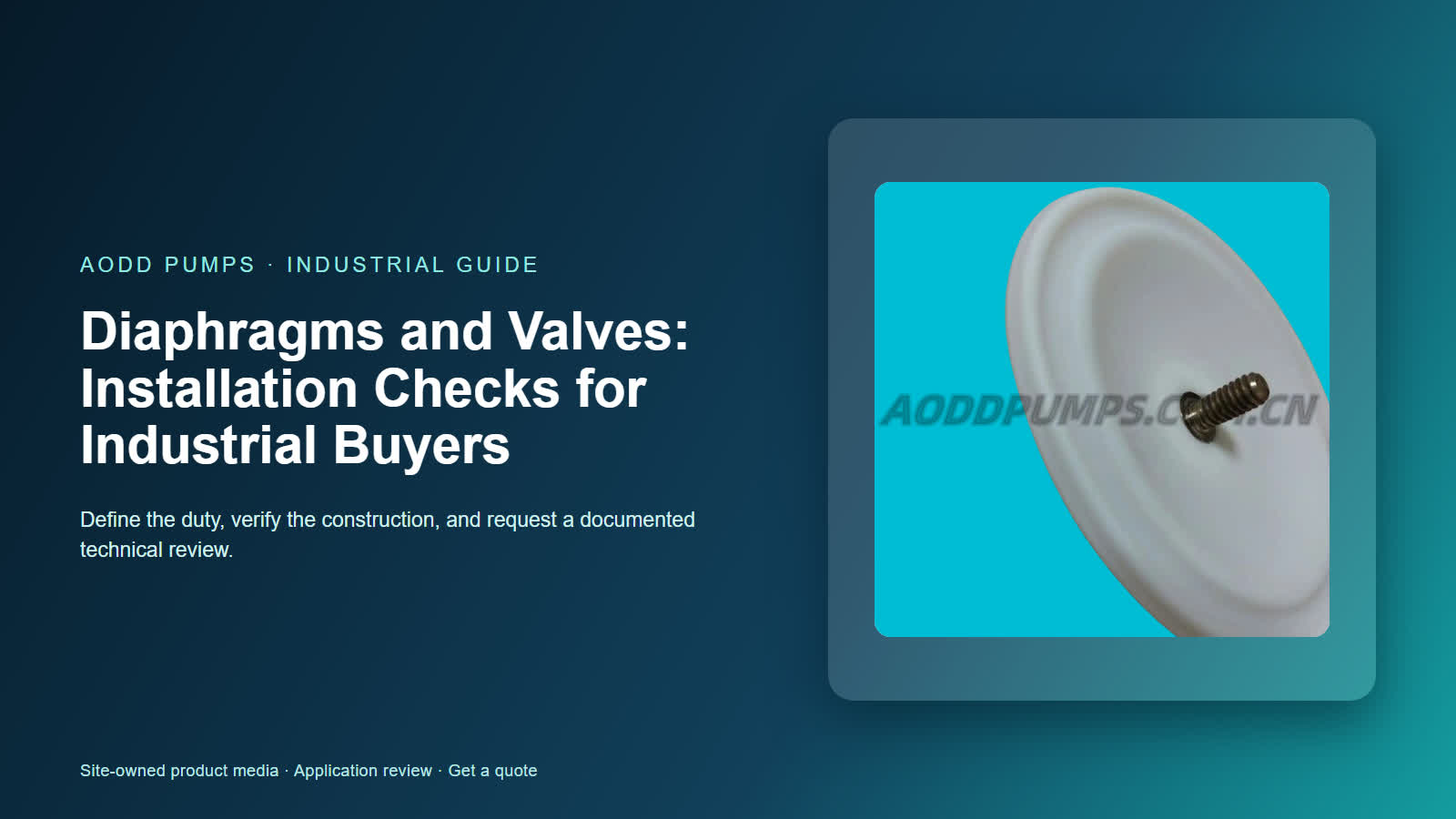 Diaphragms and Valves: Installation Checks for Industrial Buyers